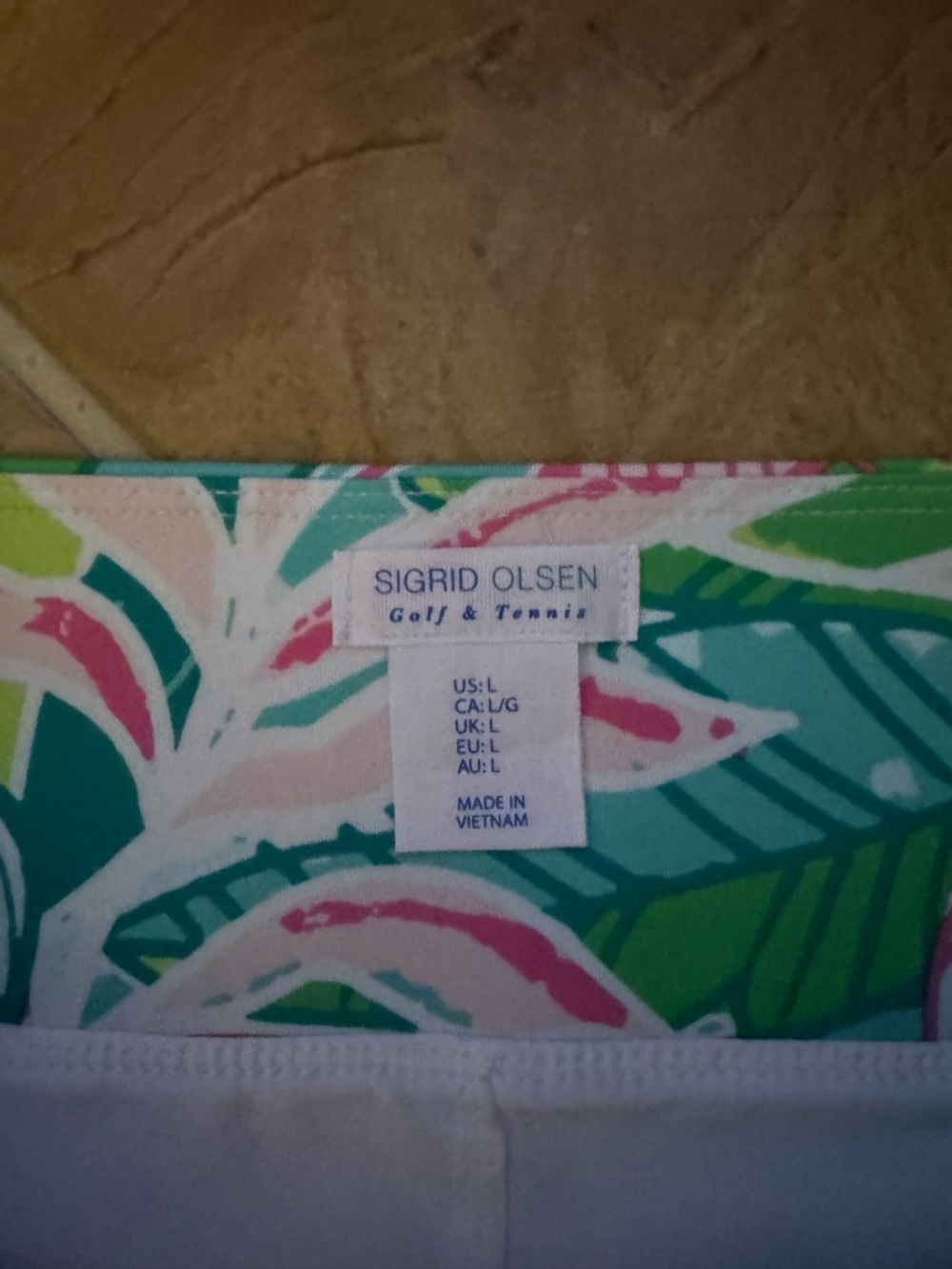 Sigrid Olsen Tropical Print Mini Skirt in Teal, Pink, Green - Picture 3 of 7
